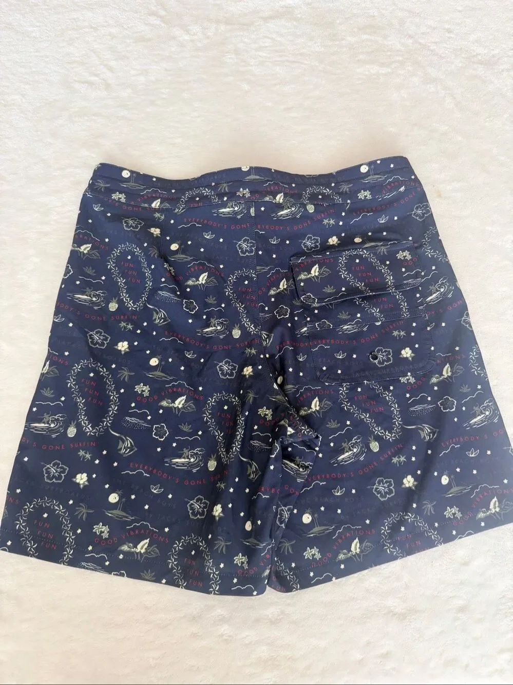 JACK’S SURFBOARDS x The Beach Boys Men’s Board Shorts 31 Navy Hawaiian Surf Prin
